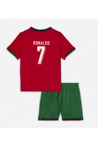 Portugal Cristiano Ronaldo #7 Babytruitje Thuis tenue Kind EK 2024 Korte Mouw (+ Korte broeken)